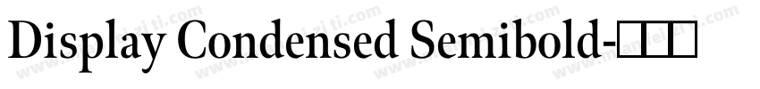 Display Condensed Semibold字体转换